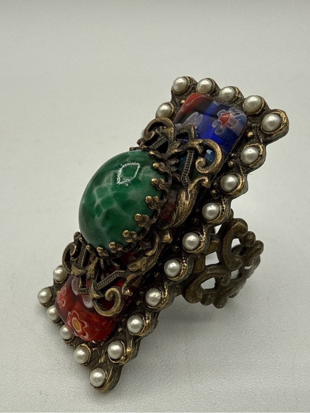 vintage Ollipop USA "Sweet Romance" bronze tone adjustable ring